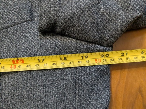 Unstructured 100% Wool Tweed 20x27 38s Blazer Sport Coat Jacket Patch Pockets - Picture 7 of 13