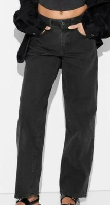 NEW Wild Fable Women's Mid Rise 90's Relaxed Straight Black Wash Size 17