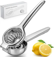 Lemon Squeezer, Sopito Juicer Stainless Steel Lime Squeezer Silver 