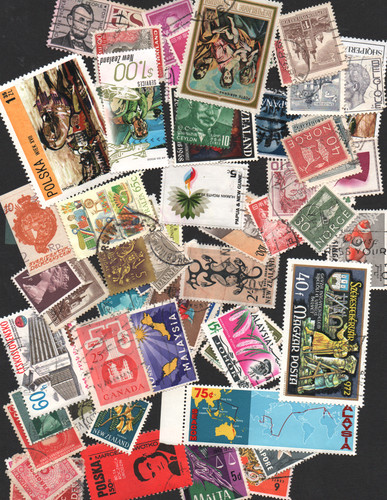 BULK USED +60 STAMPS MIXED WORLD STAMPS COLLECTION 281