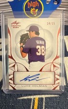 2024 Leaf Trinity - Autographs Luke Holman #BA-LH1 Red /15 (AU, RC)