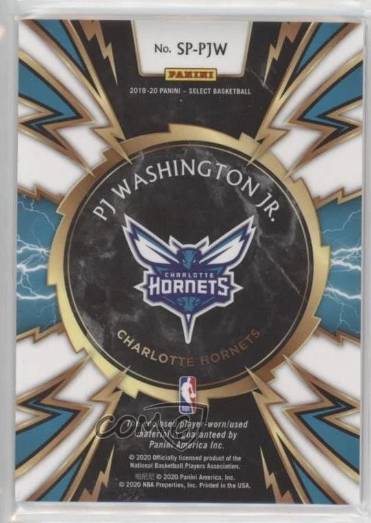 2019-20 Panini Select Sparks PJ Washington Jr #SP-PJW Rookie RC - Image 2 of 2