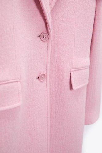 Zara Mantel Wolle Rosa Tailliert Limited Edition Größe XL - Bild 5 von 16