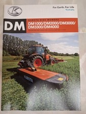 Kubota DM series Disc Mower Full Brochure DM1000 DM2000 DM3000 DM3300 DM4000