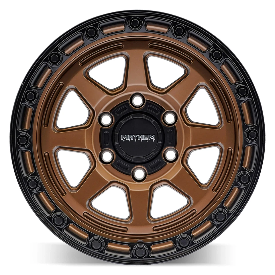 Mayhem 8306 RIDGELINE Wheel 17x8.5 (6, 6x139.7, 106.1) Bronze Single Rim Foto 2 de 3