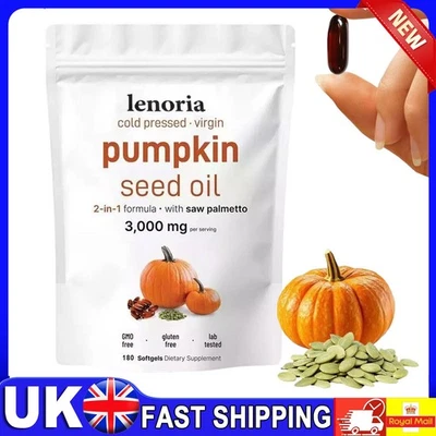 Pumpkin Seed Oil Saw Palmetto 3000mg 180 Softgels Bladder Health Immune Support√