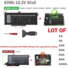 ❤️LOT OF RJ40G Battery For Dell Latitude 14 5420 15 5520 Precision 15 3560 M033W