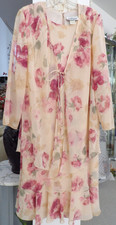 CATTIVA NEW YORK DESIGNER 2 PIECE MOTHER OF THE BRIDE FLORAL DRESS, SIZE 16