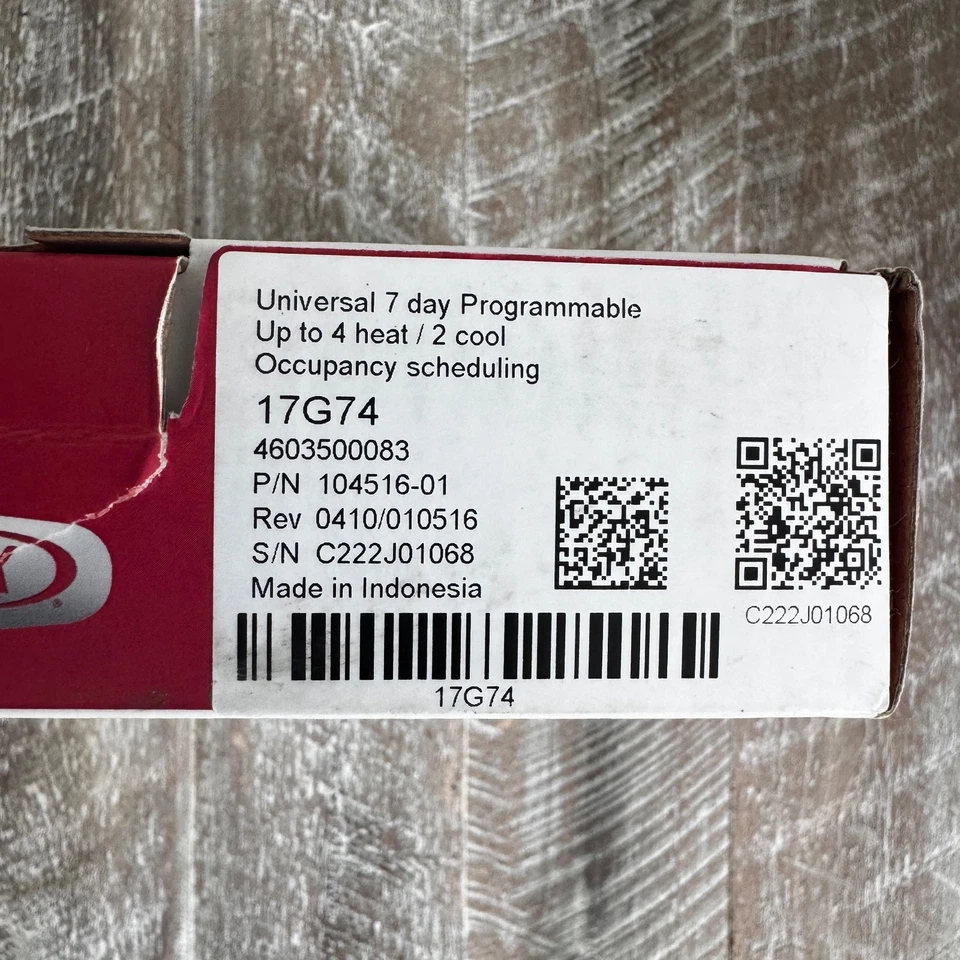 Lennox 17G74 CS7500 ComfortSense 7500 White Commercial Programmable Thermostat - Image 4 of 4