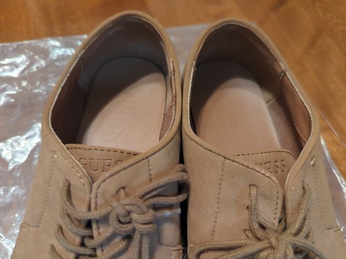 Guess Men's Tan Canvas & Leather Lace-Up Oxford Shoes Size 9 - Picture 22 of 24