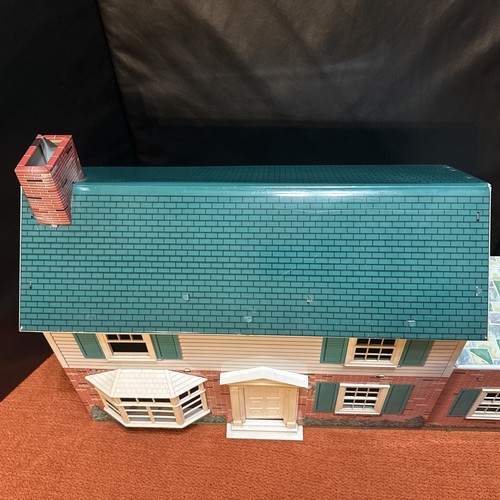 Vtg 1960s MARX Metal Tin Litho Two Story Doll House - Picture 4 of 12