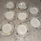 Set Of 8 VTG Farberware Monaco 3111 Salad Plates 8 Inch fine china Floral Gold