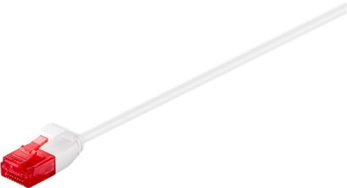 CAT 6, U/UTP Slim kabel, CU, (biały); CAT 6-0500 U/UTP SLIM BIAŁY 5m - Zdjęcie 1 z 1