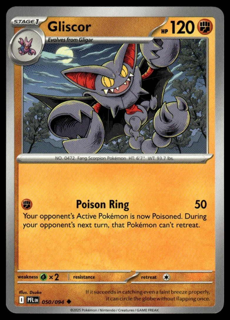 Gliscor ME02: Phantasmal Flames 050/094 Normal NM