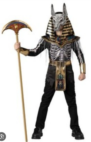 Anubis Skelett Krieger Ägyptischer Pharao Kinder Jungen Kostüm NEU Größe 8