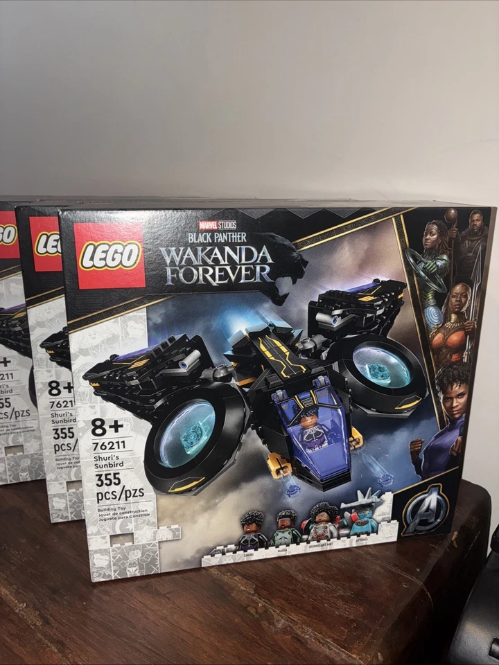 Lego Lot Of 7 Sealed Sets! 76211 Black Panther Wakanda Shuri's Sunbird X 7! - Image 2 of 4