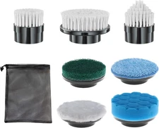 Electric Spin Scrubber Replacement Brush Heads, 7 Pcs Black,green,blue,white 