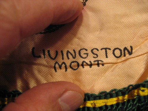 Souvenir Decorative Silk with Fringe Pillow Cover Livingstone, Montana 17" x 17" - Picture 5 of 5