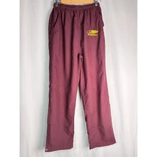 Holloway Baseball Warm Up Pants Maroon Medium Athletic Zippered Bottoms