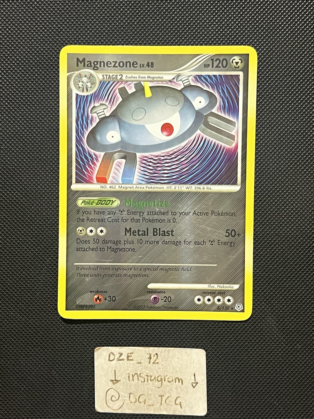 Pokemon Diamond & Pearl Base - Magnezone LV.48 - 8/130 - Reverse Holo - LP/NM