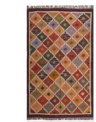 Teppich Handgewebt Wolle Jute Kelim Teppich Boho Dekor Teppich, Vorleger für ...