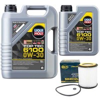 MotoröL Set Top Tec 6100 0W-30 Liqui Moly 6 Liter + ÖLfilter FüR Bmw 4Er X4 F26