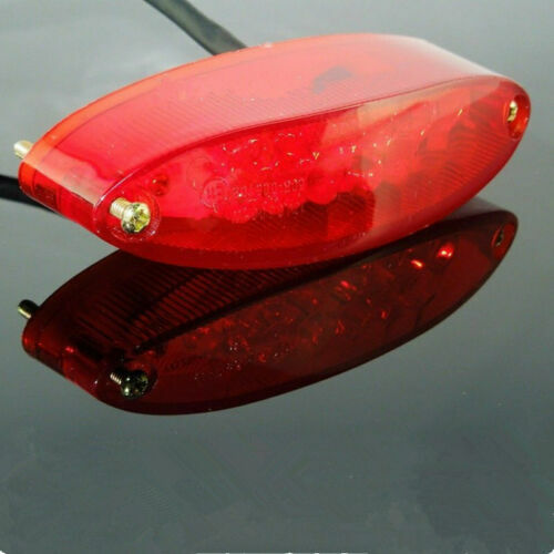 LED rosso Luce stop coda freno Fanale posteriore Moto custom per Honda Kawasaki - Picture 2 of 3