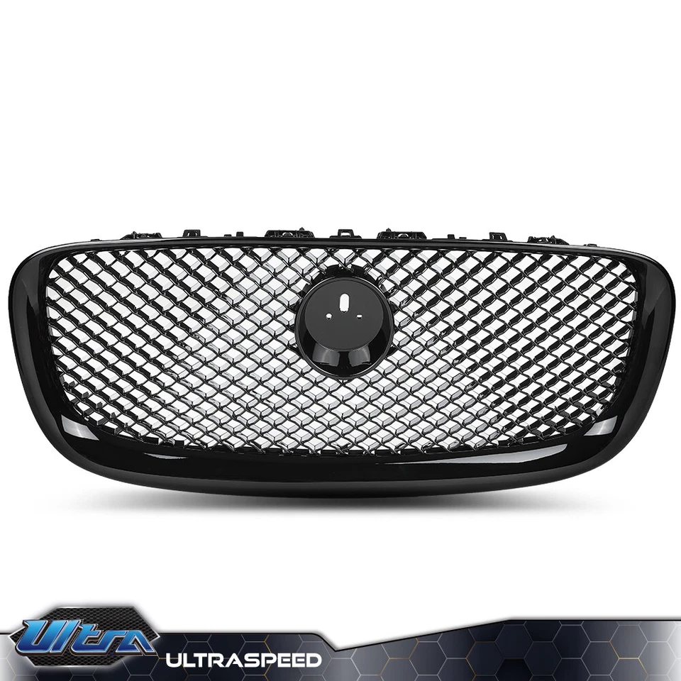 Parachoques delantero negro apto para Jaguar XF XFR 2012 2013 2014 2015 rejilla de malla superior Foto 2 de 4
