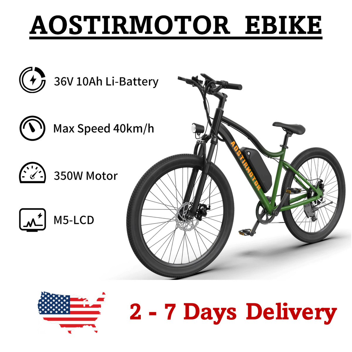 Ebike 26" 350W 36V/10Ah LiBattery Electric Bike Bicycle City Ebike