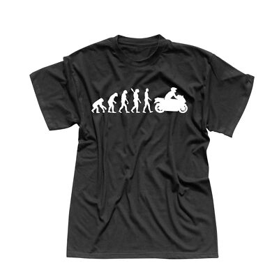 T-Shirt Evolution Motorrad Rennfahrer Honda Kawasaki 13 Farben Herren XS - 5XL