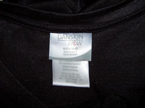 Danskin Now Womens Black Long Sleeve Shirt Pullover Tie Sides Small 4-6 - 第 7/7 張圖片