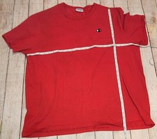 Mens CHAMPION Red Vintage USA Made Stitched Logo Size 2XL