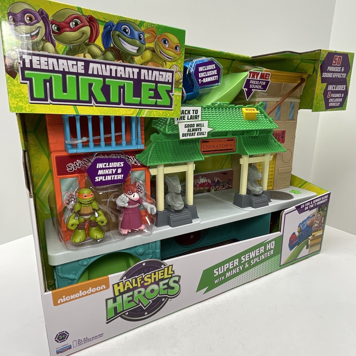 2014 HALF SHELL HEROES SUPER SEWER HQ w MIKEY & SPLINTER