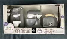 Kid's Gourmet Kitchen Appliance Toy Set Mixer, Toaster, Coffee Maker NEW