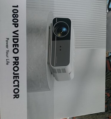 Projector DBPOWER 600ANSI HD Native 1080P Outdoor Home Theater Bundle