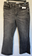 FRAME LE ONE CROP MINI BOOT MID RISE WOMENS SIZE 2 - 28 X 26 WASHED BLACK NEW