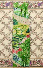 Issey Miyake Pleats Please Inspired Colorful Nature Floral Pattern Long Dress