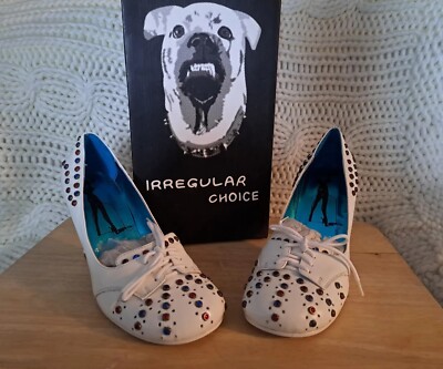Irregular choice ladies shoes size 8  White