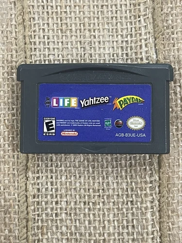 Life/Yahtzee/Payday Nintendo Game Boy Advance Cartridge Only