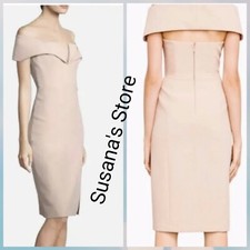 NWT BCBG MAXAZRIA SIZE 4 MARQUISE OFF SHOULDER BARE PINK DRESS ELEGANT $298