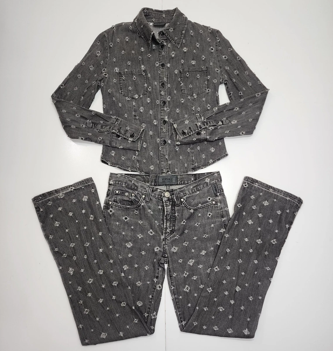 VERSACE JEANS SIGNATURE Vintage Denim Jacket And Jean Set