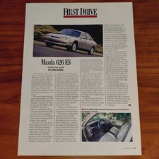 MAZDA 626 ES MAGAZINE ARTICLE ROAD & TRACK FIRST DRIVE SEDAN GOING FOR GOLD