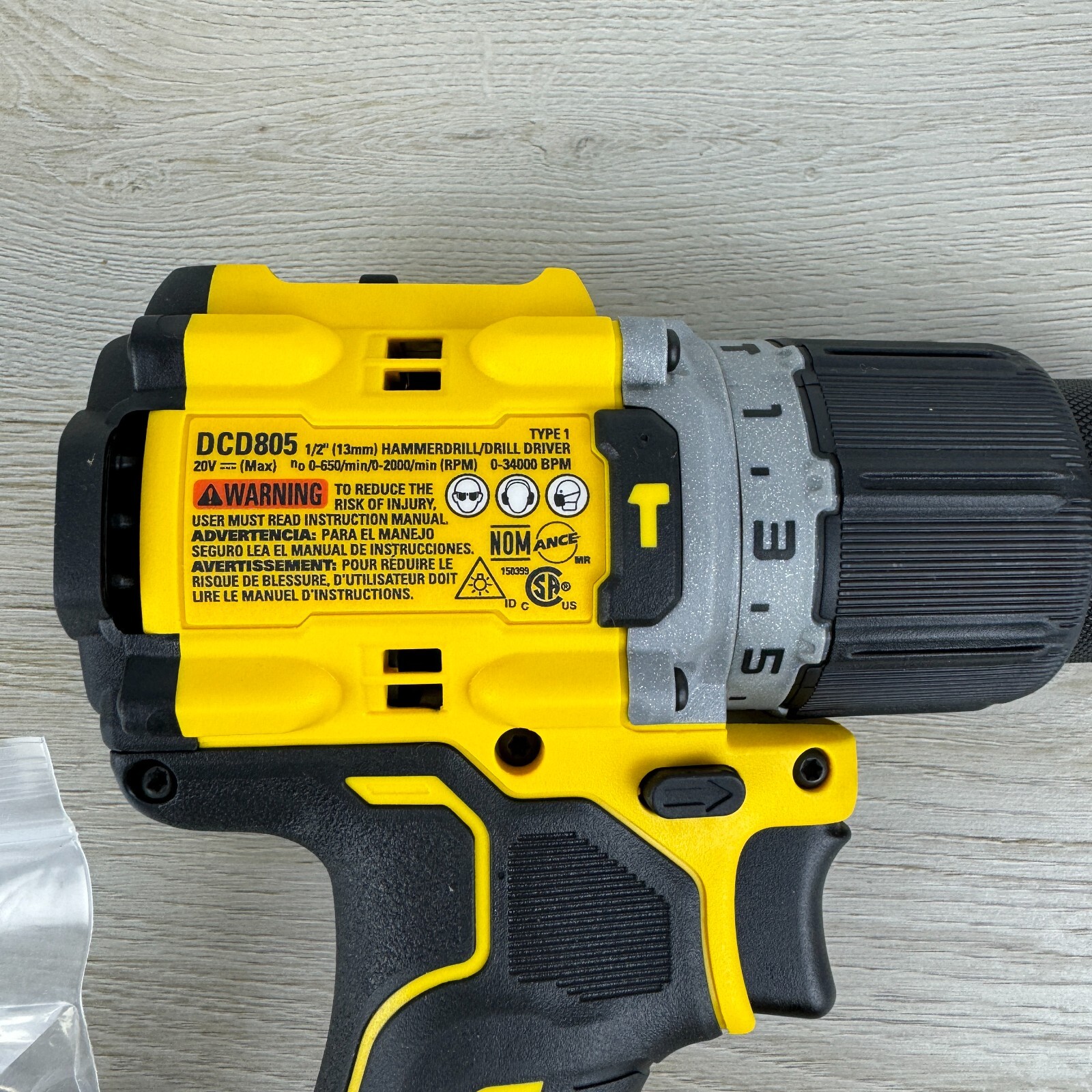 DEWALT DCD805 20V 20 Volt MAX XR Brushless 1/2" Hammer Drill Driver NEW