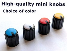 4 Small Mini Control Knobs Pedal Pot Volume 6mm 18T Shaft 10x12mm Potentiometer