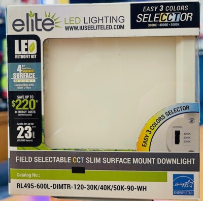 Elite RL495-600L-DIMTR-120-30K/40K/50K-90-WH ( Disc Light )