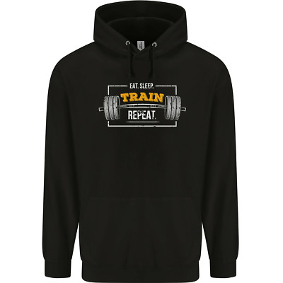 Eat Sleep Zug Repeat Fitness Training Top Herren Kapuzenpullover