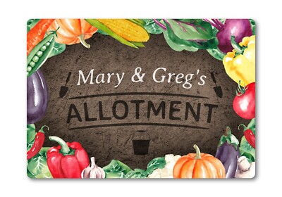 Personalisiert Beliebiger Name Schrebergarten METALL Outdoor Garten Schild Plakette Schuppen Gewächshaus