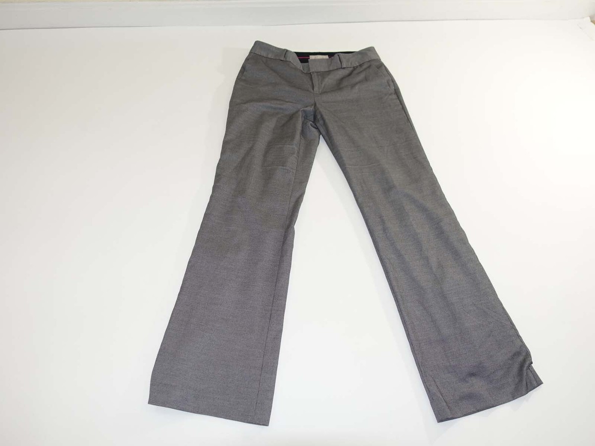 banana republic grey dress pants Banana Republic Women's Martin Fit Dress Pants Size 8 x 32 Gray Flat Front  Lined