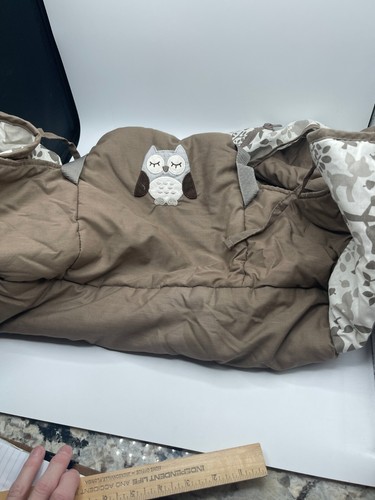 Eddie Bauer baby over for grocery cart Brown and white owl Woodland creatures