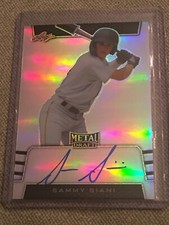 SAMMY SIANI 2019 Leaf Metal SILVER PRISMATIC Autograph #36/50 PIRATES PROSPECT